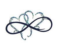 Decoración de pared de metal de acero con corazón infinito, decoración para colgar en la pared, decoración de pared de amor eterno, adorno de corazón de acero para amor, letrero geométrico de pared