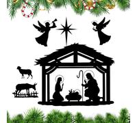 Decoración de pared de metal de Jesús, decoración de belén de jardín al aire libre, de arte de Jesús a prueba de óxido para puerta delantera, pared de piedra