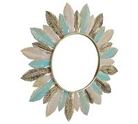 Decoración de Pared de Metal, Escultura Artística de Pared de Plumas de Moda para Dormitorio, Sala de Estar, Estudio, Oficina, Hierro Fácil de Mantener 16,1x16,1 Pulgadas