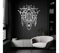 Decoración de Pared de Metal Minimalista Moderna con diseño geométrico de Abeja, Panal, Naturaleza y Estilo rústico (Plateado, 80 x 70 cm).