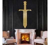 Decoración de Pared de Metal Minimalista Moderna con Espada, Hijo de Dios, Arte Cristiano, Cruz con versículo bíblico, Colgante religioso para el hogar, Colgante de Las Escrituras