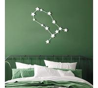Decoración de Pared de Metal Minimalista Moderna Géminis, Placas Personalizadas con Nombres de Signos del Zodiaco para cobertizos y hogares (GÉMINIS) (Blanco, 35 pulgadas/90 cm)