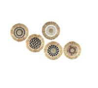 Decoración de Pared de Mimbre de Paja, Cesta Redonda de Mimbre, decoración de Pared, artesanías de Mimbre, Marco for Colgar en la Pared, Colgante Tejido a Mano para Sala de Estar y Dormitorio