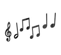 Decoración de pared de notas musicales - Paquete de 6 adhesivos para decoración de pared de música acrílica - Nota Musical creativa calcomanía de pared autoadhesiva efecto espejo pegatinas Gimocool