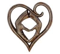 Decoración de pared de San Valentín | Estatua de resina romántica, corazón sostenido de la mano, de pared | para boda, día de San Valentín, oficina, sala de estar, dormitorio, puerta de