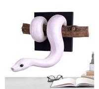 Decoración de pared de serpiente gótica: figura de reptil tridimensional con soporte de rama de árbol, obra de arte decorativa para apartamentos, hogares, espacios interiores exteriores, incluyendo sa