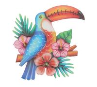 Decoración de Pared de Tucán de Metal en Hierro, Diseño Mural