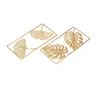 Decoración de Pared Dorada con Hoja de Ginkgo, Diseño Elegante de Metal Fuerte para Dormitorio, Sala de Estar, 2 Piezas para Oficina