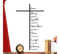 Decoración de pared en forma de cruz, elegante decoración cristiana para colgar, artístico de las escrituras católicas | Símbolo religioso de resina de madera para salón, dormitorio, casa