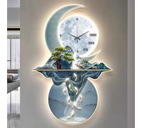 Decoración de Pared Estereoscópica 3D con Luz LED, Pintura Artística con Iluminación Ambiente, Adornos de Pared para Sala de Estar, Pasillo, Dormitorio,C,70 * 100cm