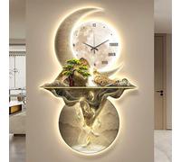 Decoración de Pared Estereoscópica 3D con Luz LED, Pintura Artística con Iluminación Ambiente, Adornos de Pared para Sala de Estar, Pasillo, Dormitorio,D,70 * 100cm