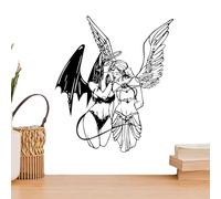 Decoración de pared gótica, arte gótico de pared, arte gótico para pared, decoración de pared de metal negro, decoración de arte gótico | Decoración decorativa de pared de león ángel esqueleto