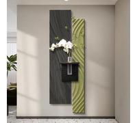 Decoración de Pared Grande 3D con iluminación Moderna, Pintura con LED, esculturas Creativas, jarrón de Vidrio y Plantas Falsas, Suministro, Mural Visual Colgante para Pasillo (C,