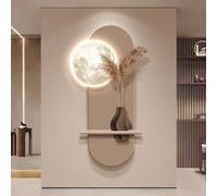 Decoración de Pared Grande 3D con iluminación Moderna, Pintura de Arenisca, Escultura Colgante Creativa para Entrada, iluminación LED, iluminación de Lujo, Suministro, vegetación a