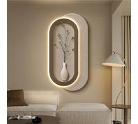 Decoración de Pared Grande 3D con iluminación Moderna, Pintura Minimalista, lámpara de araña, Escultura para Sala de Estar, Entrada y Pasillo (B, 80 x 40 cm)