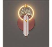 Decoración de Pared Grande 3D Moderna con iluminación LED, Escultura iluminada con Pintura de Metal para Sala de Estar, Entrada y Dormitorio (Rojo, 47,2 x 23,6 Pulgadas)