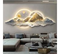 Decoración de Pared Grande con iluminación 3D Moderna, Arte LED, Pintura en Relieve, Obra de Arte para el hogar, Sala de Estar, Entrada, Pasillo (B, 39,3 x 14,5 pulgadas/100 x 37 c