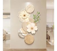 Decoración de Pared Grande con iluminación 3D Moderna, Pintura Floral, Arenisca, con iluminación LED de Alivio, imitación Decorativa para Entrada y Pasillo (A, 47,2 x 23,6 Pulgadas