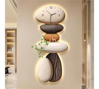Decoración de Pared Grande para Sala de Estar con Reloj, Pintura Luminosa, Arte de Pared con Buen Significado, Aplique de Pared, Reloj de Pared Decorativo.