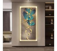 Decoración de Pared Grande para Sala de Estar, Pintura Decorativa, Aplique de Pared, Escultura LED de Hoja, para Entrada, Comedor y Oficina.