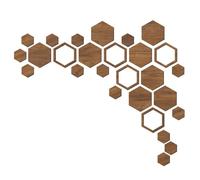 Decoración de Parèd Hexágono de Madera - 27pcs Pegatinas de Parèd, Decoraciones Hexagonales de Madera Antideslizantes, Despegar y Pegar | Arte de Parèď Hexagonal de Maďera para Decoración del Hogar, S