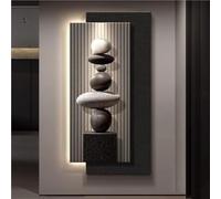 Decoración de pared LED 3D, pintura de paisaje iluminada, escultura de pared moderna para sala de estar, dormitorio, arte de pared iluminado enchufable