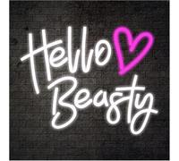 Decoración de pared LED de neón Letrero de neón LED "Hola Belleza" Letras decorativas para bodas, decoración del hogar, habitación niñas o para fiesta