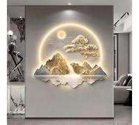 Decoración de pared LED, luz nocturna zen con diseño de pino, perfecta para sala de estar o pasillo de entrada