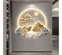 Decoración de pared LED, luz nocturna zen con diseño de pino, perfecta para sala de estar o pasillo de entrada