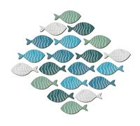 Decoración De Pared Marina - Juego De Arte Oceánico De 8x3,6 Cm, Paquete De Esculturas Náuticas, Piezas Decorativas De Peces | Juego De Decoración Pareds De Peces Costeros De 20 Piezas, Kit De Pared