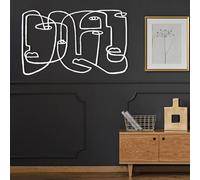 Decoración de Pared Moderna Minimalista de Metal con la Imagen de los rostros de Pablo Picasso. Obra de Arte Abstracta de Gran tamaño inauguración de casa (Bl