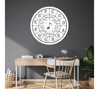 Decoración de Pared Moderna Minimalista de Metal con Notas Musicales de teoría Musical. Ideal para Regalar a Parejas. (Blanco 19"x19"|47x47cm)