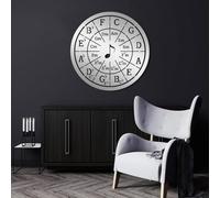 Decoración de Pared Moderna Minimalista de Metal con Notas Musicales de teoría Musical. Ideal para Regalar a Parejas. (Plateado 28"x28"|70x70cm)