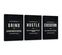 Decoración de pared motivacional para oficina, diseño de éxito inspirador, impresión de pósteres, cita emprendedor, 3 piezas, obras de arte para el hogar, dormitorio, enmarcadas y fáciles de colgar