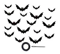 Decoración de Pared Murciélagos | Decoraciones de Pared Reutilizables de Miedo | Decoraciones y de Halloween Suministros de Fiesta para Puerta Ventana casa Sala de Estar Dormitorio apartamento