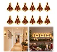 Decoración de pared navideña LED Luz navideña de madera | Decoración de temporada con mando a distancia incluido, funciona con pilas, para salón, dormitorio, pasillo