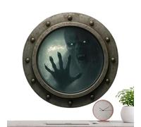 Decoración de pared para casa embrujada, diseño vintage de fantasmas, ventana, decoración de pared marítima para baño, dormitorio, dormitorio