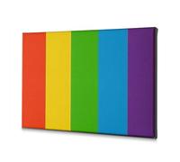 Decoración de pared para el hogar, diseño de rayas arcoíris: una paleta colorida de lienzo, decoración de pared para sala de estar (30 x 40 cm)