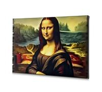 Decoración de pared para el hogar, Leonardo Da Vinci'S Mona Lisa: una obra maestra, lienzo reinventado, decoración de pared para sala de estar (40 x 60 cm)