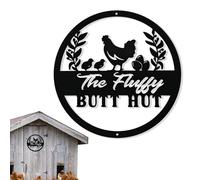 Decoración de pared para gallinero, letreros divertidos para gallinero - Decoración de granja de pollo,Decoración artística de jardín de metal, cartel vintage para gallinero para la decoración de