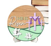 Decoración de Pascua, centro de mesa rústico con soporte, decoraciones de Pascua para el hogar, para interiores, hogar, sala de estar, estante de granja, escritorio, oficina