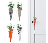 Decoración de Pascua de tela | 4 piezas decoración estacional para escritorio, decoración primaveral para mesa de estilo Country | para librería, dormitorio, salón, oficina, casa, estudio, alféizar de