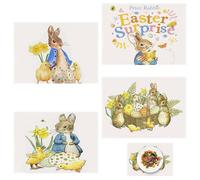 decoración de Pascua para Fiestas，Juego de 4 manteles Individuales,Decoraciones de Pascua - Conjunto de Mantelitos de Pascua para Mesa con Diseños de Conejo, Huevos, Pollitos y Flores