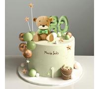 decoracion de pastel de baby shower verde salvia decoracion de torta