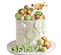 decoracion de pastel de baby shower verde salvia decoracion de torta de gender reveal bolas de oro verde para baby shower decoracion de fiesta de cumpleaños