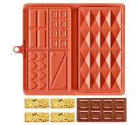 Decoración de pastel Moldes de chocolate, silicona para romper los moldes de chocolate - Molde de postre de caramelo antiadherente - Molde cuadrado de silicona reutilizable para amigos, familia