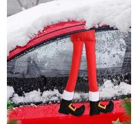 Decoración de patas de Papá Noel, patas de Papá Noel que se pegan fuera del maletero, decoración de Navidad de Papá Noel, creativas patas S-anta para colgar en el maletero, adecuado para la mayoría de