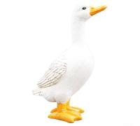 Decoración de pato de resina de pie para jardines y patios con configuración funcional de boca de pulverización de agua (#2)