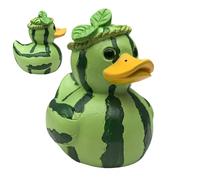 Decoración de patos para el hogar - Figura de pato de frutas, estatua de resina, pequeña figura de animales, decoración para salón, dormitorio, baño, escritorio y