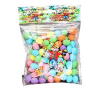 Decoración De Pequeños Huevos De Pascua: Pequeños Huevos De Pascua En Espuma, Suministros De Falsos Huevos De Pascua Coloridos | Canasta De Huevos Con Brillo, Adornos De Espuma Decorativos Para Artesa